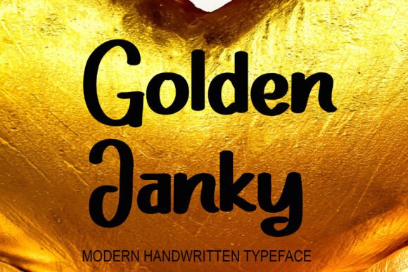 Golden Janky Font for Creative Projects