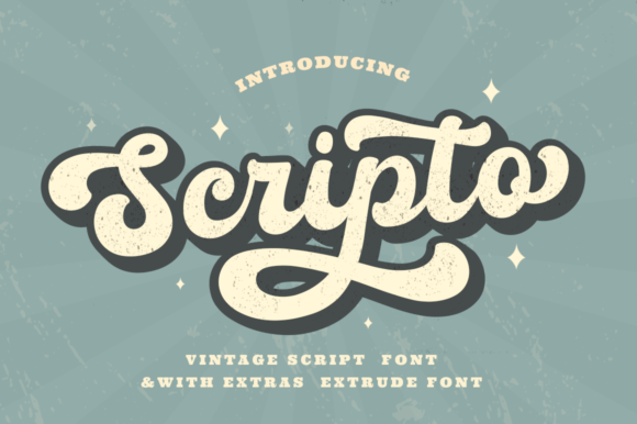 Scripto: A Bold Retro Script Font