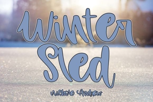 Winter Sled Font for Creative Brands